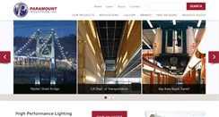Desktop Screenshot of paramountlighting.com