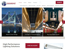 Tablet Screenshot of paramountlighting.com